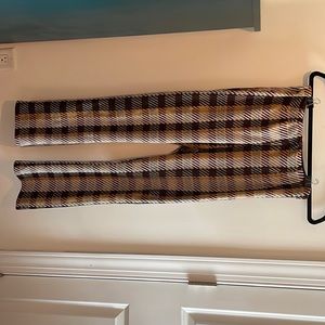 Free People plaid flare pants